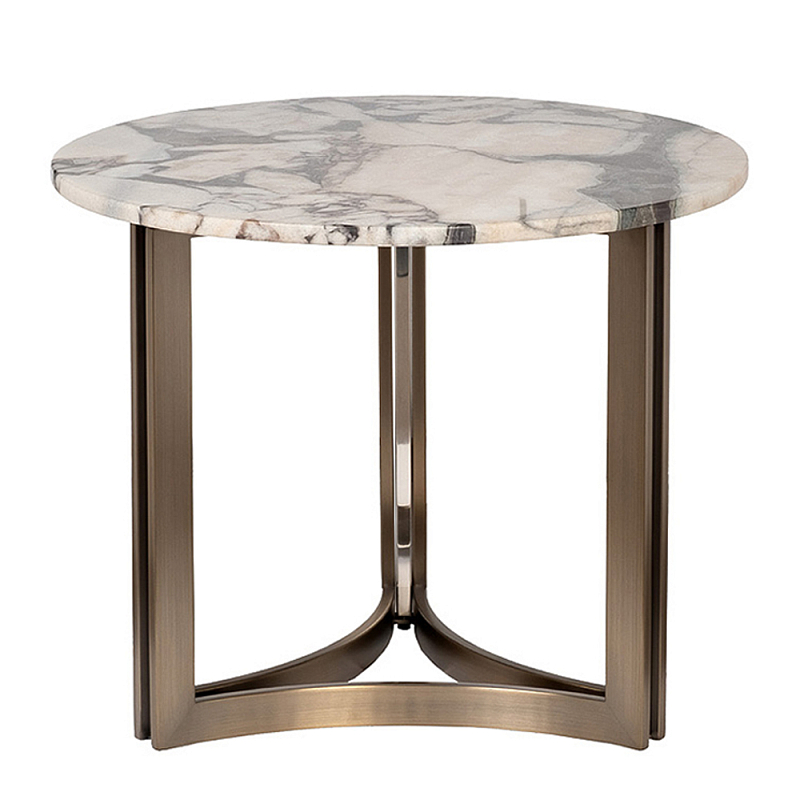 Столик журнальный с круглой мраморной столешницей Unique Stone Design  в Костроме | Loft Concept 