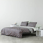 Постельное белье из сатина с принтом треугольники 150х200 см Triangular Dreams варинант исполнения - 6 | Loft Concept в Костроме