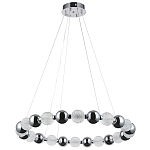 Светодиодная кольцевая люстра Crystal Globule Chrome Chandelier варинант исполнения - 4 | Loft Concept в Костроме