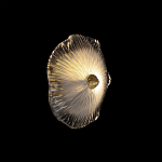 Бра в форме прозрачного стеклянного цветка с рельефной текстурой Textured Glass варинант исполнения - 8 | Loft Concept в Костроме