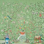 Обои ручная роспись Belvoir Pistachio варинант исполнения - 1 | Loft Concept в Костроме