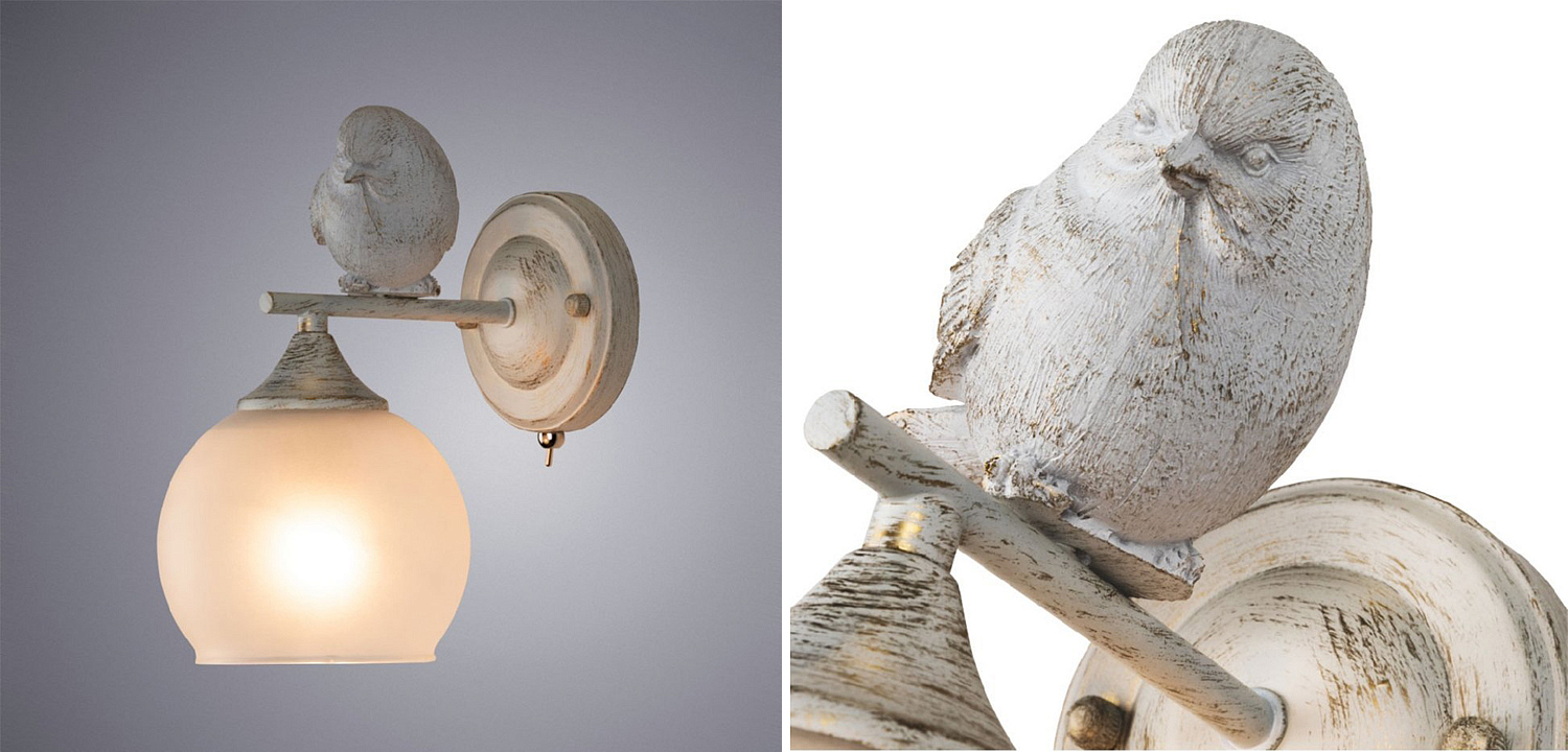Бра Provence Bird white Бра Provence Bird white - Loft-Concept в Костроме