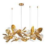 Люстра на ветвистом каркасе с листьями Golden Wreath варинант исполнения - 1 | Loft Concept в Костроме