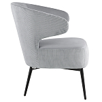 Современное мягкое кресло на металлических ножках Rakush Grey варинант исполнения - 5 | Loft Concept в Костроме