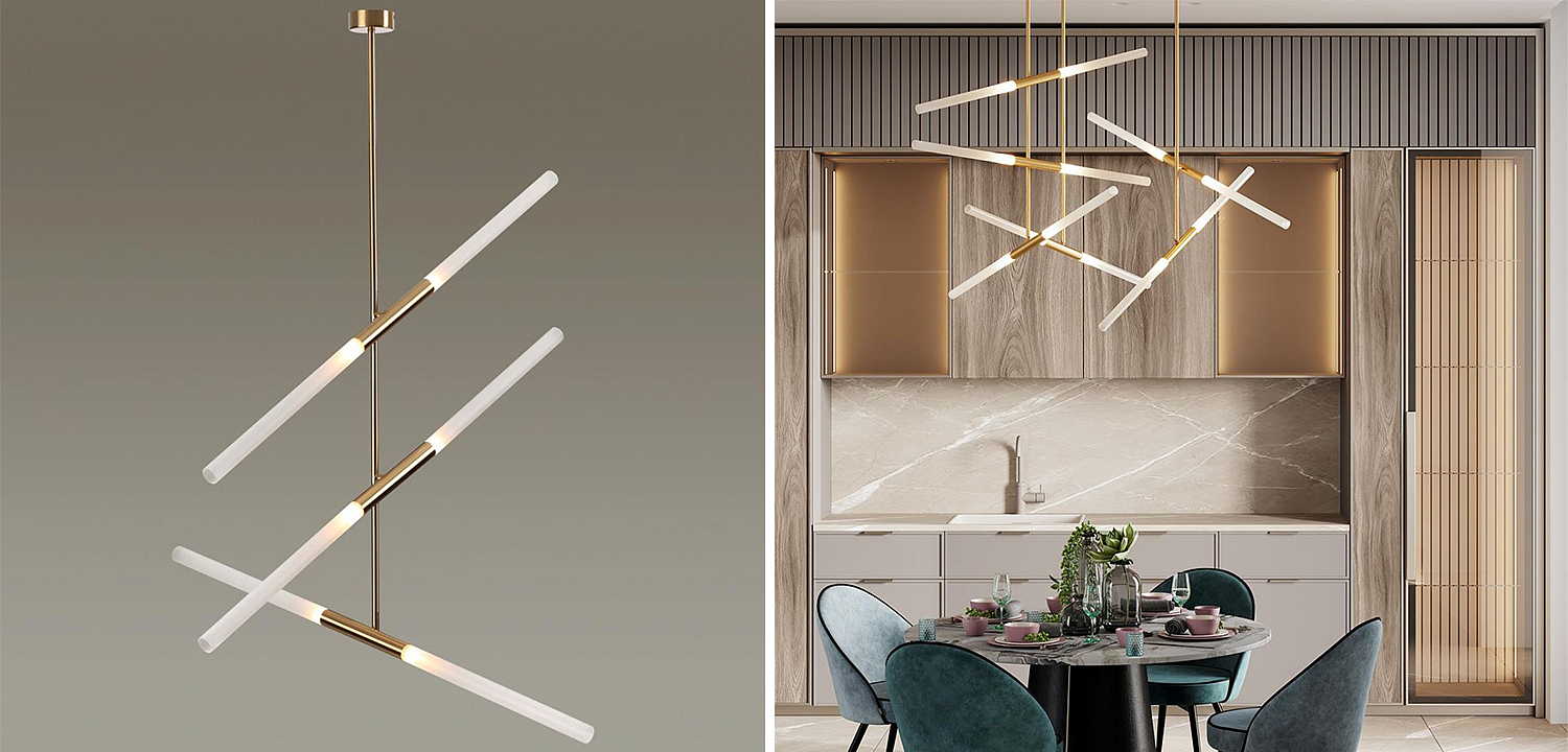 Светильник Gold Delta Light 6 lamp Светильник Gold Delta Light 6 lamp - Loft-Concept в Костроме