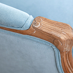 Кресло Ava Classical Armchair light blue velour варинант исполнения - 5 | Loft Concept в Костроме