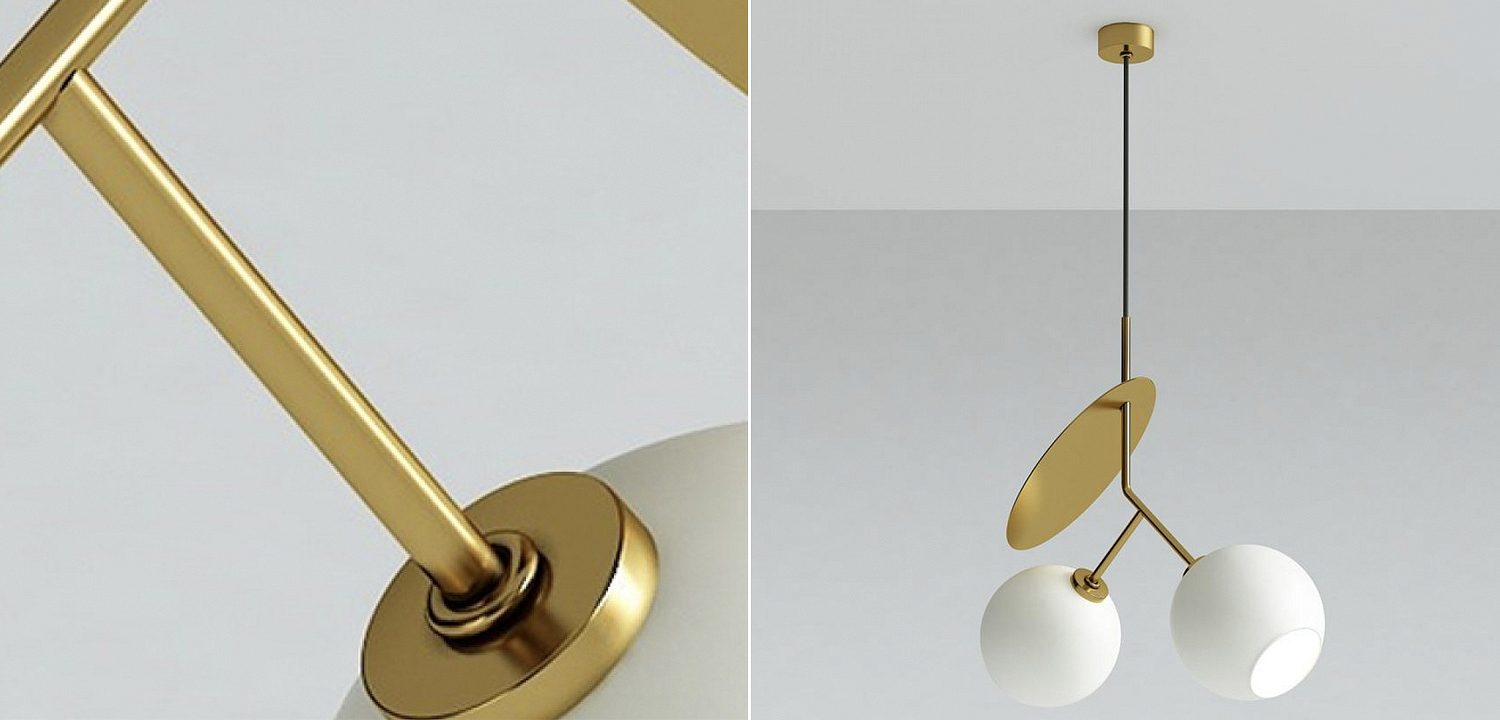 Подвесной светильник Cherry Pendant Double Gold Подвесной светильник Cherry Pendant Double Gold - Loft-Concept в Костроме