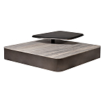 Столик журнальный квадратный  с полкой Sculptural Marble Accent с мрамором  варинант исполнения - 2 | Loft Concept в Костроме