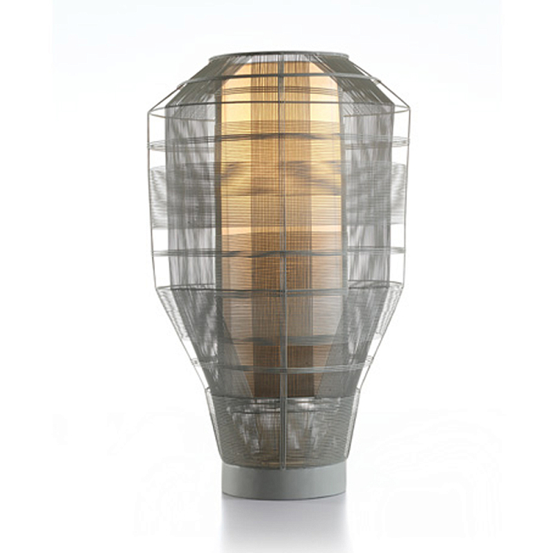 Настольная лампа серого цвета Schema Никель Серый в Костроме | Loft Concept 