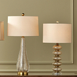 Настольная лампа с фактурным стеклянным корпусом Glamorous Pommel варинант исполнения - 4 | Loft Concept в Костроме