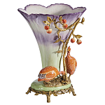 Ваза с цесарками из фарфора с бронзовыми элементами Garden of Eden варинант исполнения - 3 | Loft Concept в Костроме