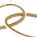 Люстра подвесная с 4-мя асимметричными кольцами золотого цвета Ring Horizontal варинант исполнения - 2 | Loft Concept в Костроме