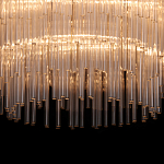 Люстра круглая с прозрачными стеклянными трубками Nembus варинант исполнения - 5 | Loft Concept в Костроме