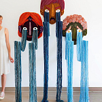 Вязаный Арт-Объект на стену из трех элементов Triptych варинант исполнения - 2 | Loft Concept в Костроме