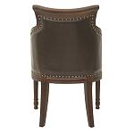 Кресло кожаное на 4-х деревянных ножках из массива березы Ethan Armchair brown варинант исполнения - 2 | Loft Concept в Костроме