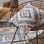 Чехол на подушку с узором в этно-стиле Blue Ikat варинант исполнения - 5 | Loft Concept в Костроме