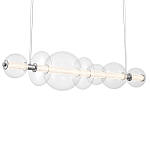Подвесной светильник линейный с прозрачными стеклянными шарами разного диаметра Eurofase варинант исполнения - 1 | Loft Concept в Костроме