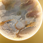 Бра в форме диска цвета латунь Brass Borders варинант исполнения - 2 | Loft Concept в Костроме