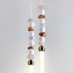 Бра с 2-мя вертикальными акриловыми светодиодными трубками и декоративными шариками PEARLS Suspension варинант исполнения - 3 | Loft Concept в Костроме