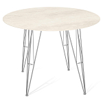 Стол обеденный с круглой столешницей из керамики на четырех ножках Sand Ceramics варинант исполнения - 1 | Loft Concept в Костроме