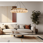 Люстра круглая с сферическими плафонами из натурального камня Phased Spheres варинант исполнения - 4 | Loft Concept в Костроме