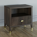 Прикроватная тумбочка с полкой Elsa Dreams Walnut  варинант исполнения - 1 | Loft Concept в Костроме