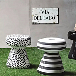 Дизайнерский журнальный стол белый в чёрный горох Gefan варинант исполнения - 2 | Loft Concept в Костроме