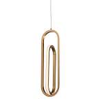 Подвесной светильник золотого цвета с двумя вытянутыми овальными рамками в форме скрепки Eurofase варинант исполнения - 1 | Loft Concept в Костроме
