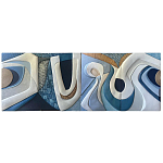 Арт-объект ручной работы Blue Abstraction из 4-х панелей варинант исполнения - 5 | Loft Concept в Костроме
