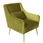 Кресло велюровое оливковое с подушкой Relaxation Soft варинант исполнения - 1 | Loft Concept в Костроме