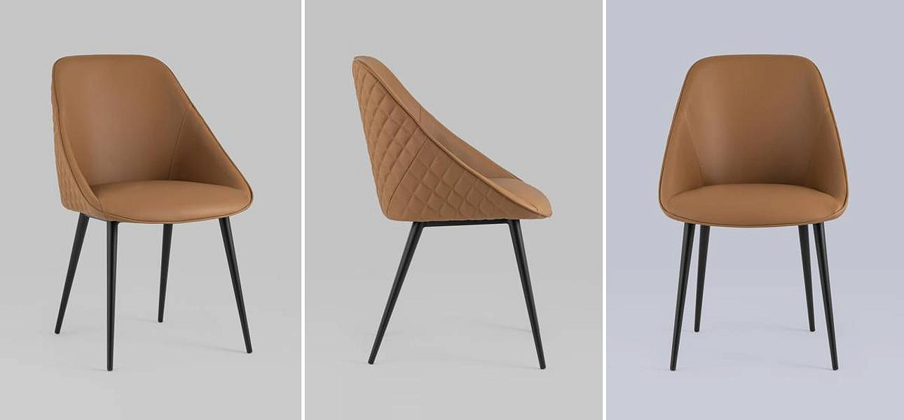 Стул Miruna Chair Коричневая Экокожа Стул Miruna Chair Коричневая Экокожа - Loft-Concept в Костроме