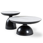 Столик журнальный круглый на черном металлическом основании Сharacter варинант исполнения - 3 | Loft Concept в Костроме