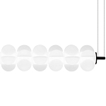 Светодиодный подвесной светильник линейный с белым воздушным плафоном Glowing Cloud варинант исполнения - 4 | Loft Concept в Костроме