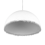Подвесной светильник в форме купола белого цвета с ажурной бахромой Tactile Line варинант исполнения - 6 | Loft Concept в Костроме