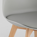 Стул с основой из пластика и мягким сиденьем Arvika Grey варинант исполнения - 6 | Loft Concept в Костроме