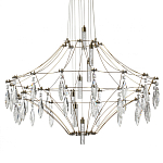 Люстра подвесная из металла с прозрачными подвесками из хрусталя Quasar 93 варинант исполнения - 1 | Loft Concept в Костроме