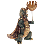 Подсвечник в виде дракона Dragon candlestick Green Gold Brown L or R варинант исполнения - 2 | Loft Concept в Костроме