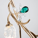 Подвесной светильник с хрустальными плафонами и декором Alvere Crystal Hanging Lamp варинант исполнения - 4 | Loft Concept в Костроме