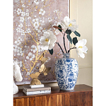 Ваза фарфоровая с узким горлышком и синими цветочными мотивами Independence варинант исполнения - 4 | Loft Concept в Костроме