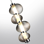 Подвесной светильник с 4-мя рифлеными стеклянными шарами Marcelh Light варинант исполнения - 5 | Loft Concept в Костроме