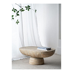 Столик кофейный кремового цвета с овальной столешницей и круглым основанием Cream Dalmen Table варинант исполнения - 10 | Loft Concept в Костроме