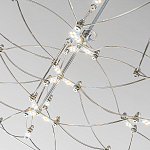 Люстра подвесная с тонкой металлической конструкцией цвета хром Quasar варинант исполнения - 5 | Loft Concept в Костроме