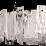 Люстра круглая с подвесными прямоугольными пластинами из стекла Glacier Panels варинант исполнения - 6 | Loft Concept в Костроме