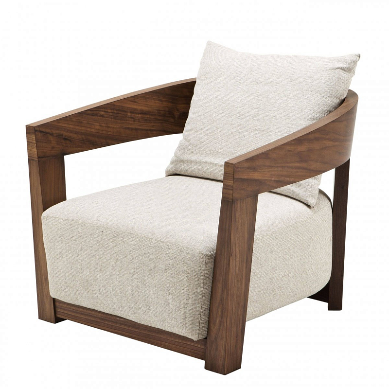 Кресло Eichholtz Chair Rubautelli Walnut Орех Молочный Кресло Eichholtz Chair Rubautelli Walnut Орех Молочный в Костроме | Loft Concept