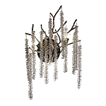 Бра на ветвистым серебрянном каркасе со стеклянными подвесами Raceme варинант исполнения - 1 | Loft Concept в Костроме