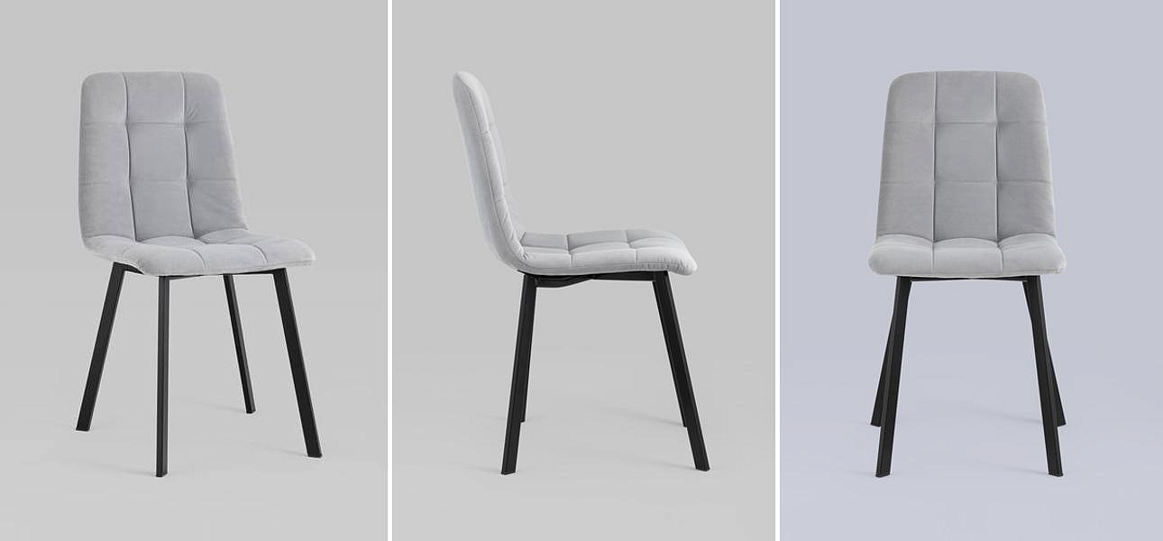 Стул NANCY S Chair Светло-Серый велюр Стул NANCY S Chair Светло-Серый велюр - Loft-Concept в Костроме