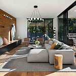 Бра с 6-ю круглыми плафонами на черном основании Maxine Light варинант исполнения - 3 | Loft Concept в Костроме