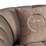 Дизайнерское кресло мягкое из серого велюра Serenity варинант исполнения - 2 | Loft Concept в Костроме