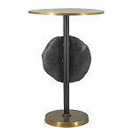 Столик приставной с абстрактным основанием и акцентом в виде золотистого диска Heavenly Space варинант исполнения - 2 | Loft Concept в Костроме