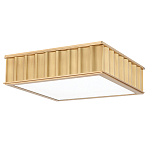 Потолочный светильник квадратный с гофрированным латунным абажуром Millennium варинант исполнения - 2 | Loft Concept в Костроме